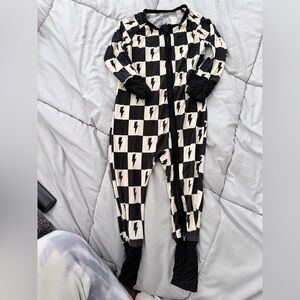 RARE Lucky Panda Kids Lightning Black & White Kids One Piece